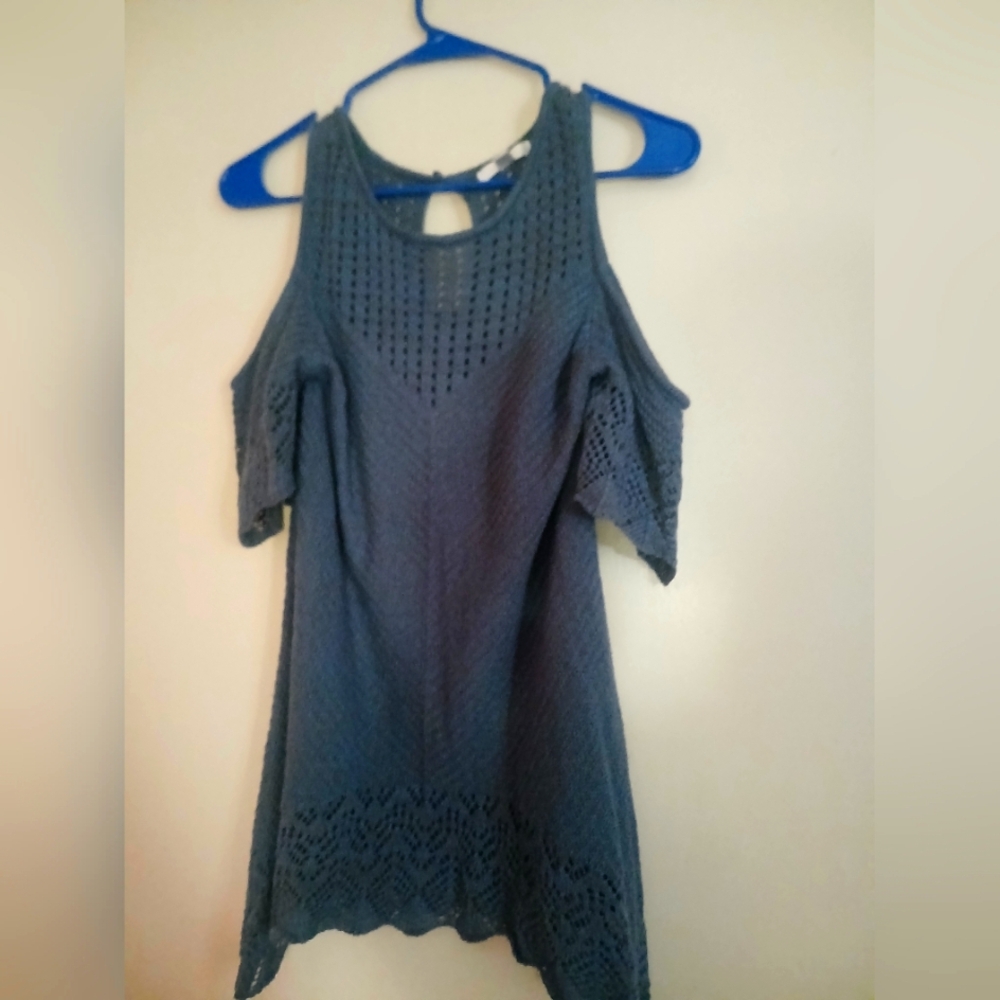 LC Lauren Conrad Navy Knit Top